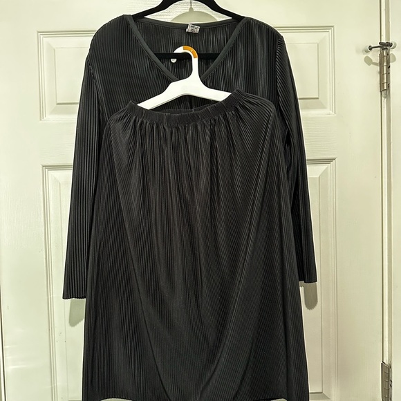 Perceptions union made Gray Pleated Relaxed Skirt Set - Picture 2 of 6